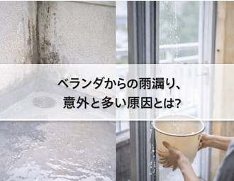 ベランダからの雨漏り、意外と多い原因とは？のイメージ