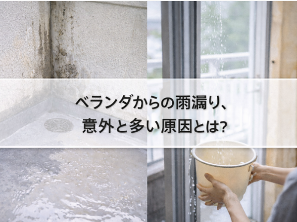 ベランダからの雨漏り、意外と多い原因とは？の画像