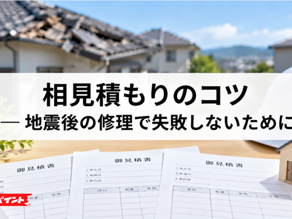 相見積もりのコツ ― 地震後の修理で失敗しないためにの画像